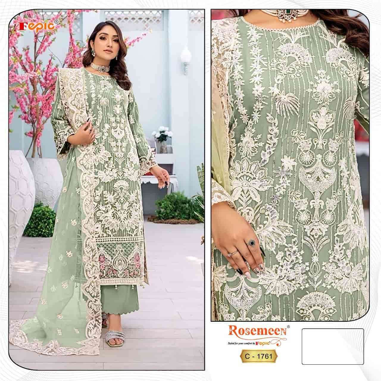 ROSEMEEN C-1761 COLOURS BY FEPIC HEAVY ORGANZA PAKISTANI DRESSES