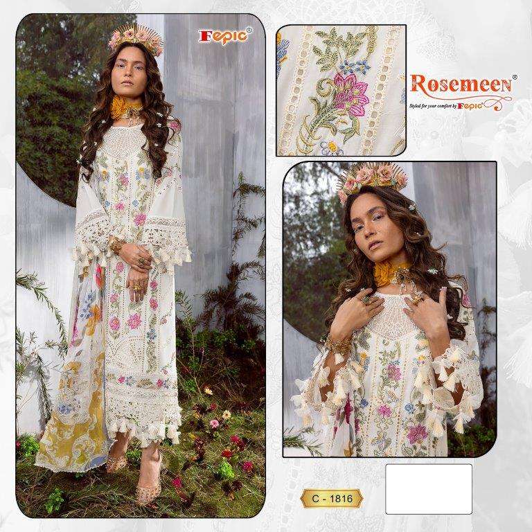 ROSEMEEN C-1816 COLOURS BY FEPIC FANCY DESIGNER COTTON PAKISTANI DRESSES