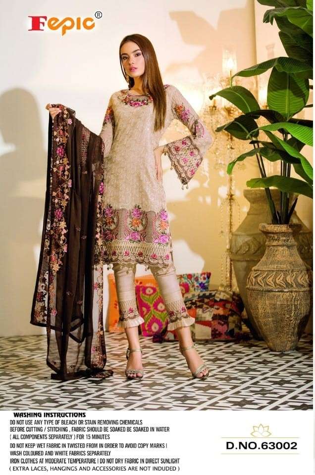 ROSEMEEN CASTEL 63002 BY FEPIC DESIGNER GEORGETTE PAKISTANI DRESS