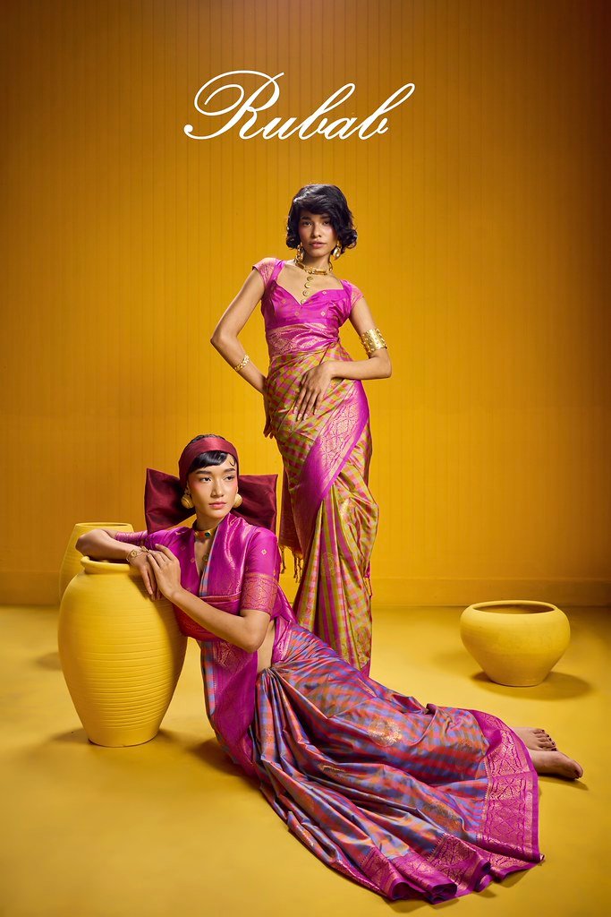 RUBAB BY RAJTEX 001 TO 006 SERIES PURE SILK HANDLOOM WEAVING SAREES