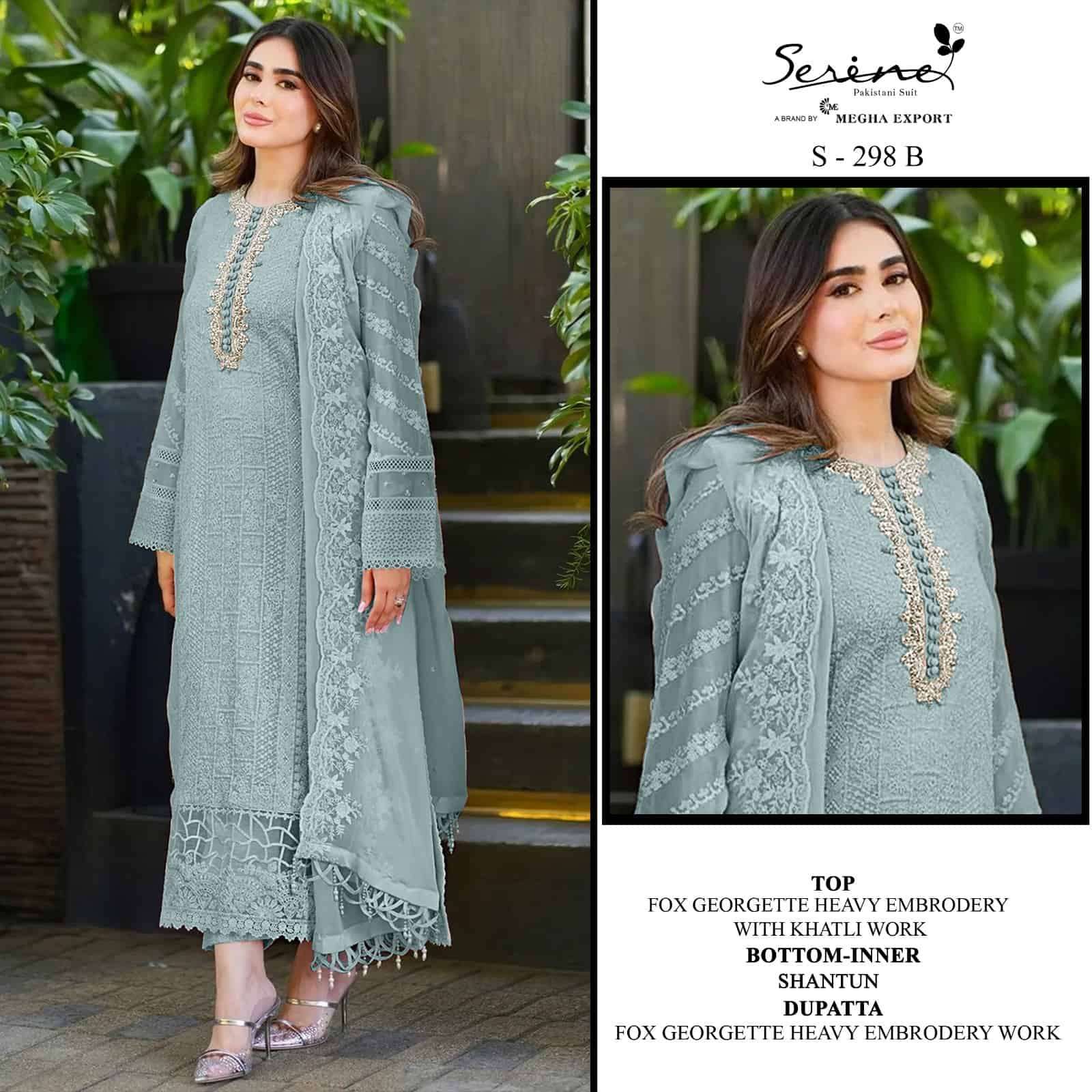 S-298 COLOURS BY SERINE FANCY DESIGNER FAUX GEORGETTE PAKISTANI DRESSES