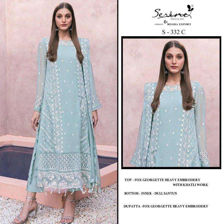 S-332 COLOURS BY SERINE FANCY DESIGNER FAUX GEORGETTE PAKISTANI DRESSES