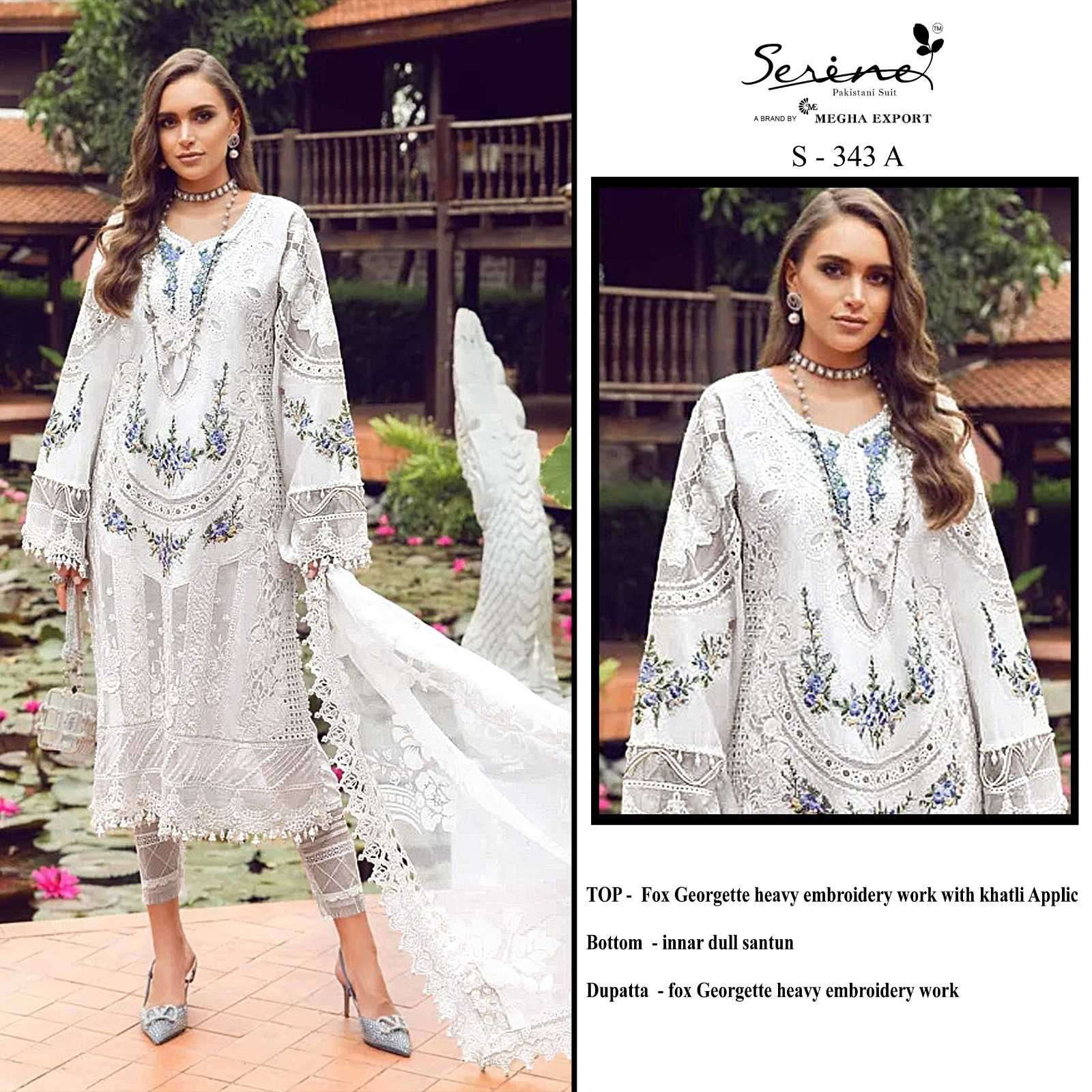 S-343 COLOURS BY SERINE FANCY DESIGNER FAUX GEORGETTE PAKISTANI DRESSES