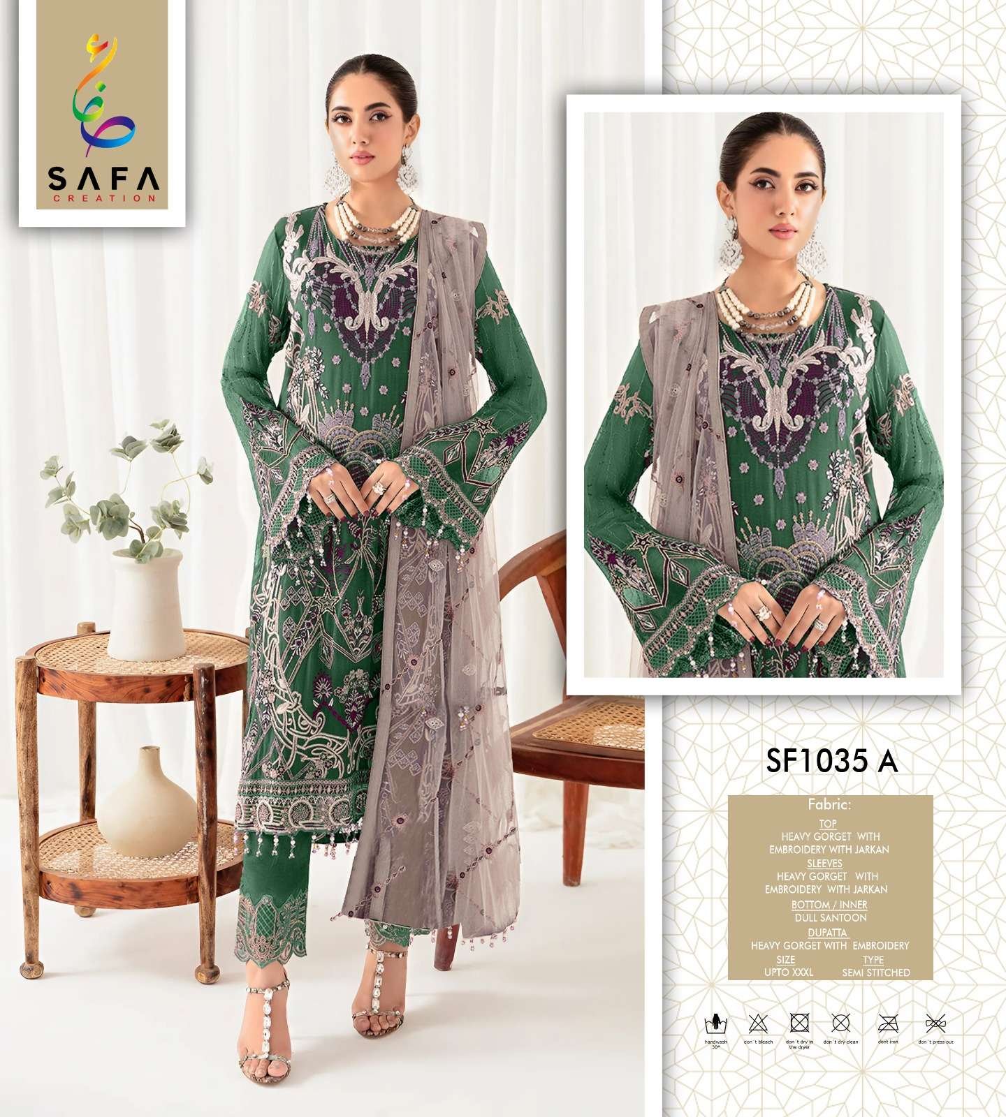 SF-1035 COLOURS BY SAFA CREATION FANCY GEORGETTE PAKISTANI DRESSES