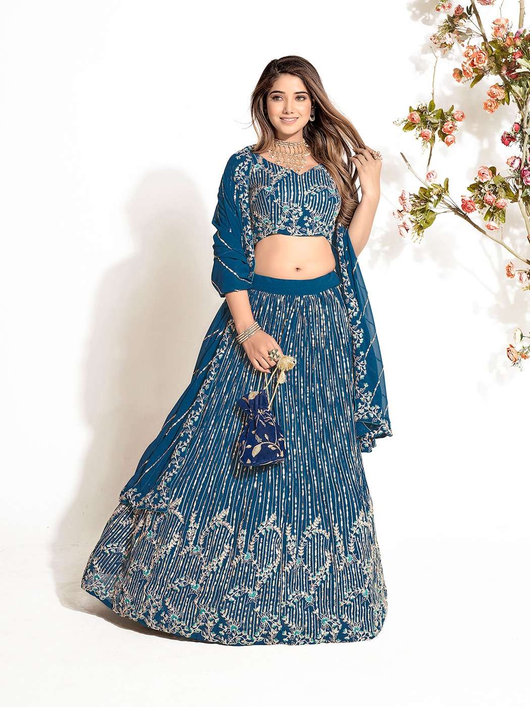 SS-156-3222 BY SUSWANI BOLLYWOOD FANCY DESIGNER HEAVY GEORGETTE LEHENGA