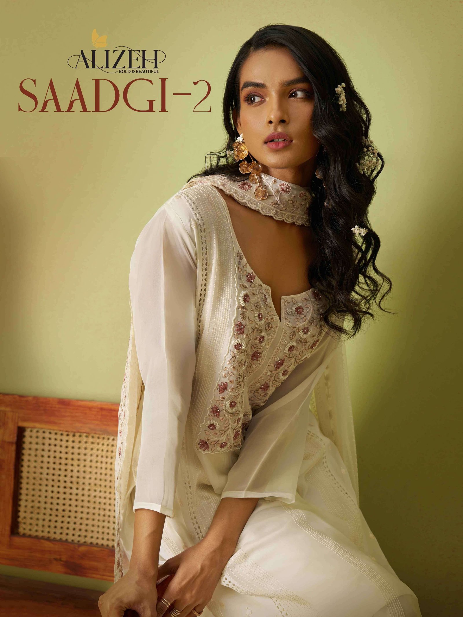 SAADGI VOL-2 BY ALIZEH 7018 TO 7021 SERIES DESIGNER ORGANZA DRESSES