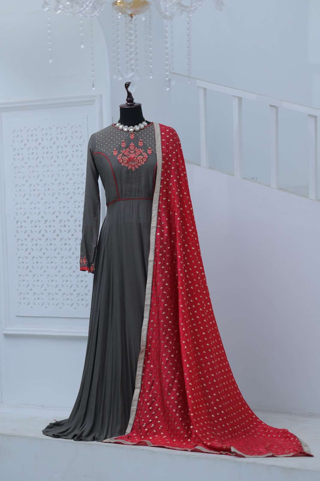 SAFFRON 114 HIT DESIGN BY SUSWANI HEAVY DESIGNER RAYON EMBROIDERED GOWN