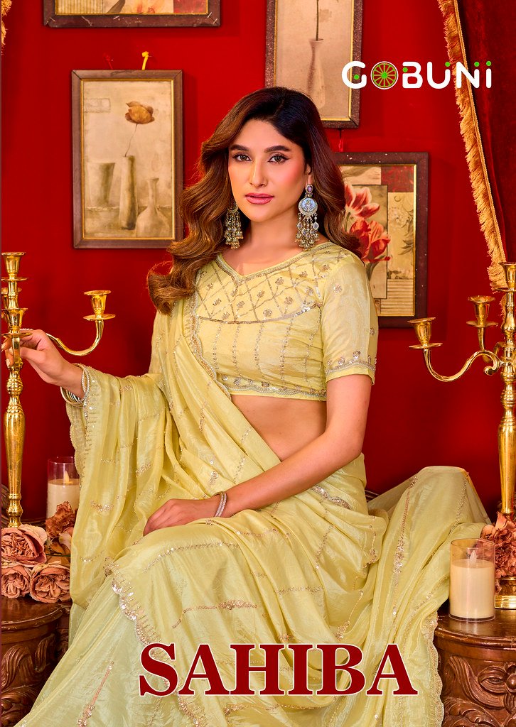 SAHIBA BY GOBUNI 5401 TO 5406 SERIES FANCY DESIGNER PRADA SILK SAREES