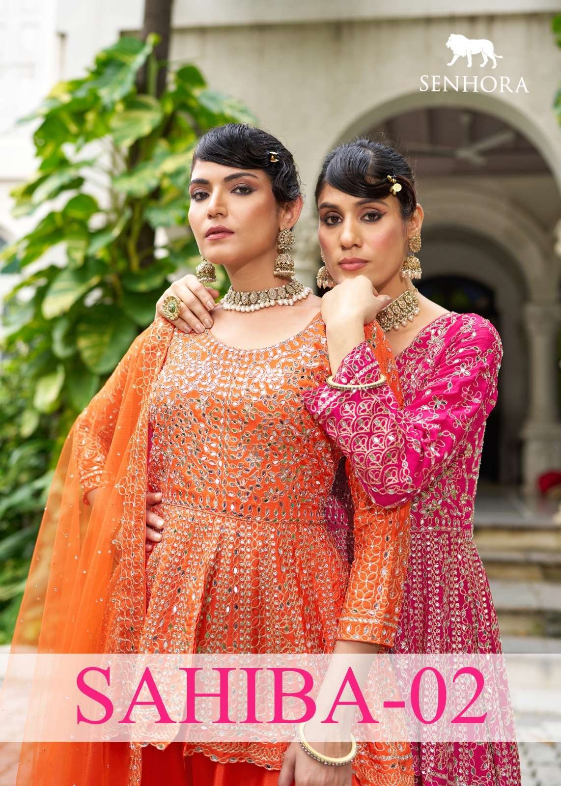 SAHIBA VOL-2 BY SENHORA 3107-A TO 3107-C SERIES HEAVY CHINON DRESSES