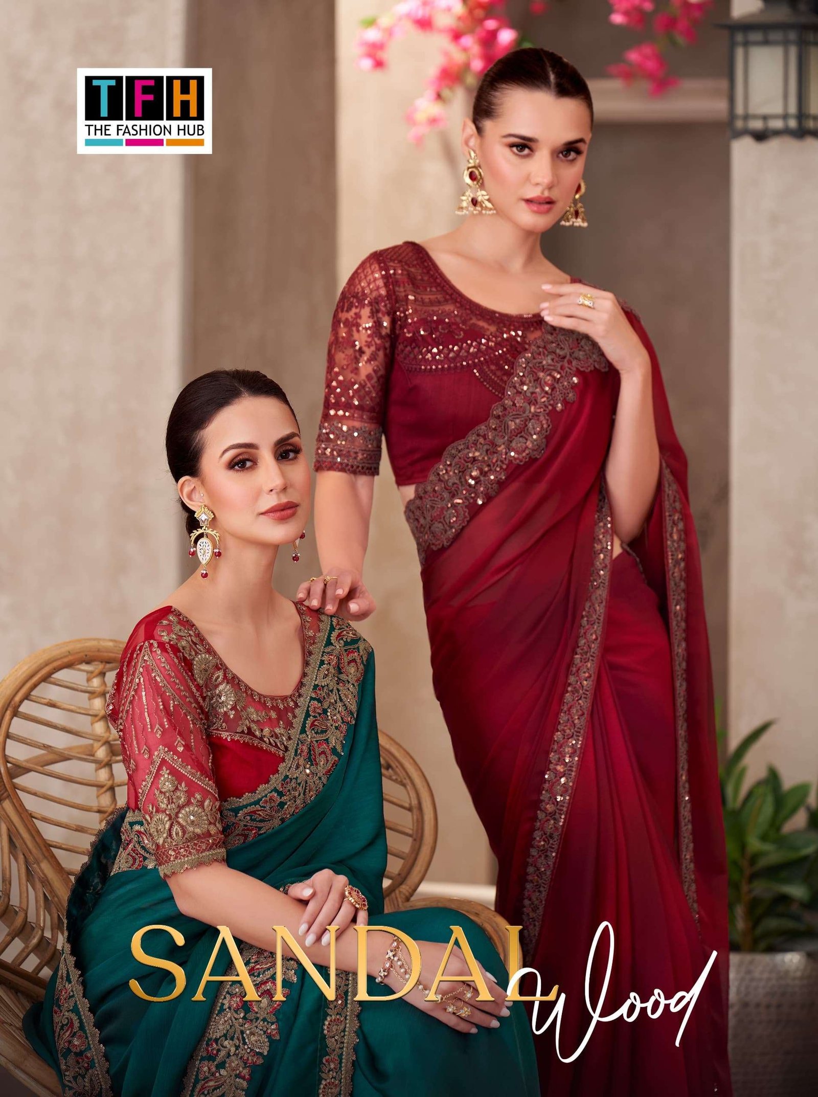 SANDALWOOD VOL-15 BY TFH 1501 TO 1518 SERIES FANCY DESIGNER SAREES