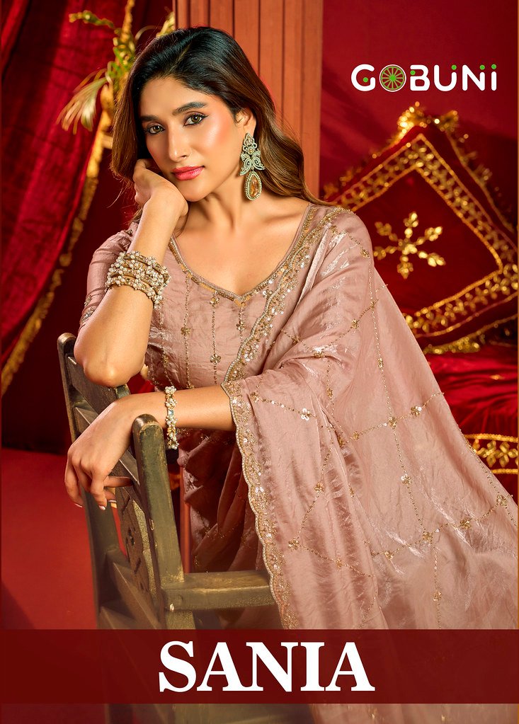 SANIA BY GOBUNI 5501 TO 5506 SERIES FANCY VELVET BLISS FABRIC SAREES
