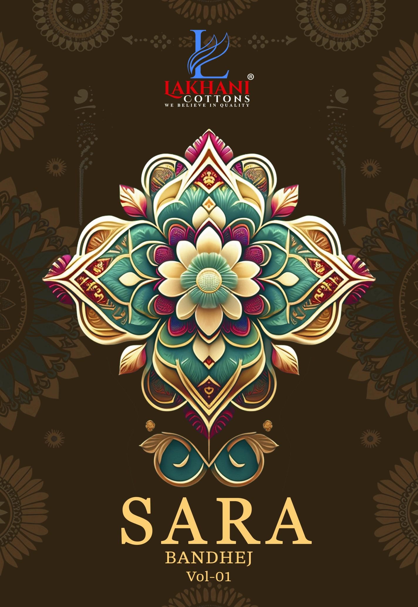 SARA BANDHEJ VOL-1 BY LAKHANI COTTONS 01 TO 10 SERIES PRINTED DRESSES