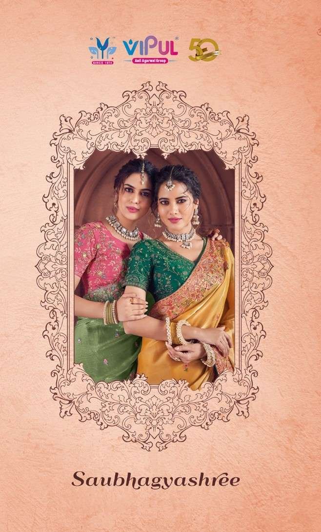 SAUBHAGYASHREE BY VIPUL 85509 TO 85516 SERIES DESIGNER ORGANZA SAREES