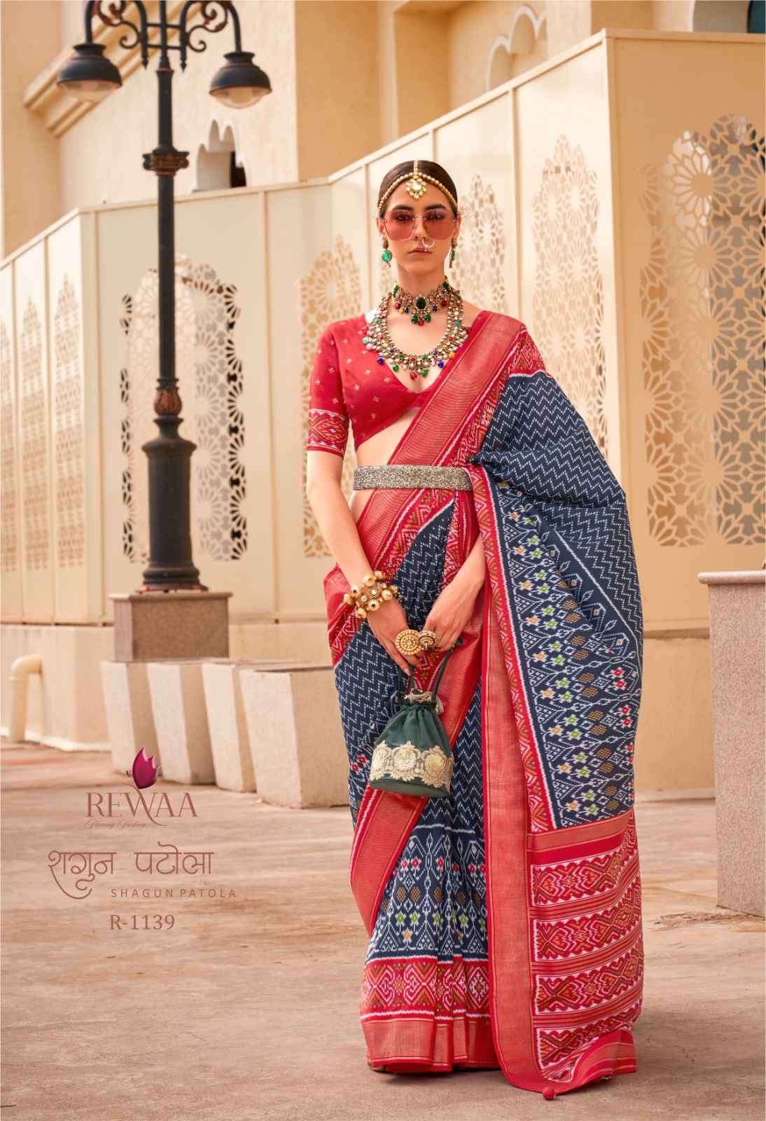 SHAGUN PATOLA BY REWAA 1132 TO 1143 SERIES DESIGNER SILK SAREES