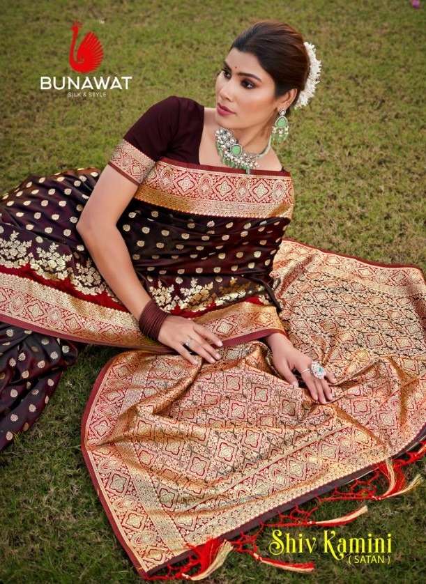 SHIV KAMINI BY BUNAWAT 1001 TO 1004 SERIES FANCY SATIN SILK SAREES