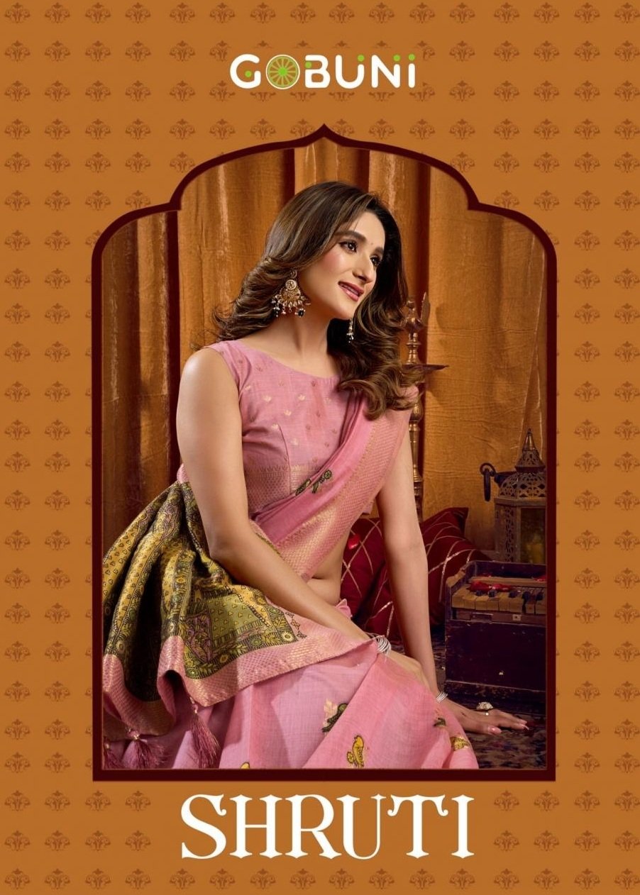 SHRUTI BY GOBUNI 2701 TO 2706 SERIES FANCY DESIGNER KHADI COTTON SAREES