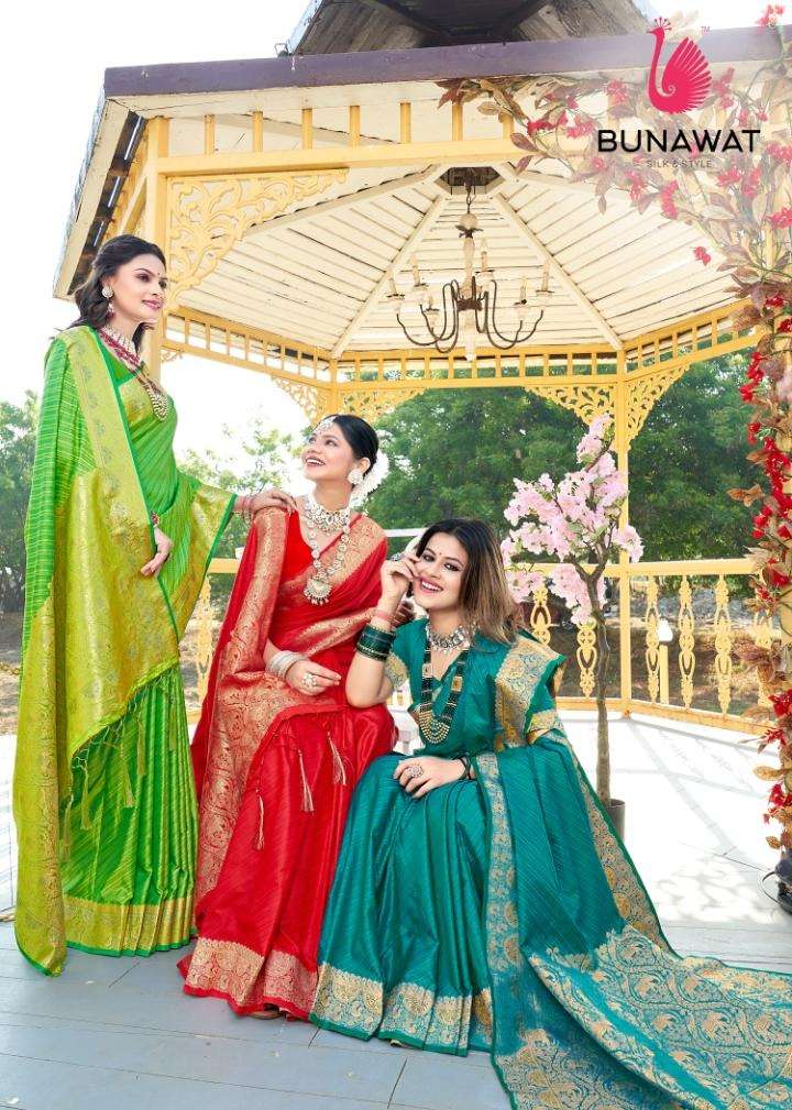 SIDHIKSHA BY BUNAWAT 1001 TO 1006 SERIES DESIGNER SATIN SILK SAREES