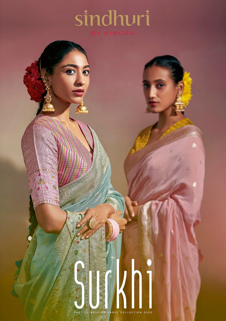 SINDHURI SURKHI BY KIMORA 175 TO 181 SERIES VISCOSE DOLA SILK SAREES