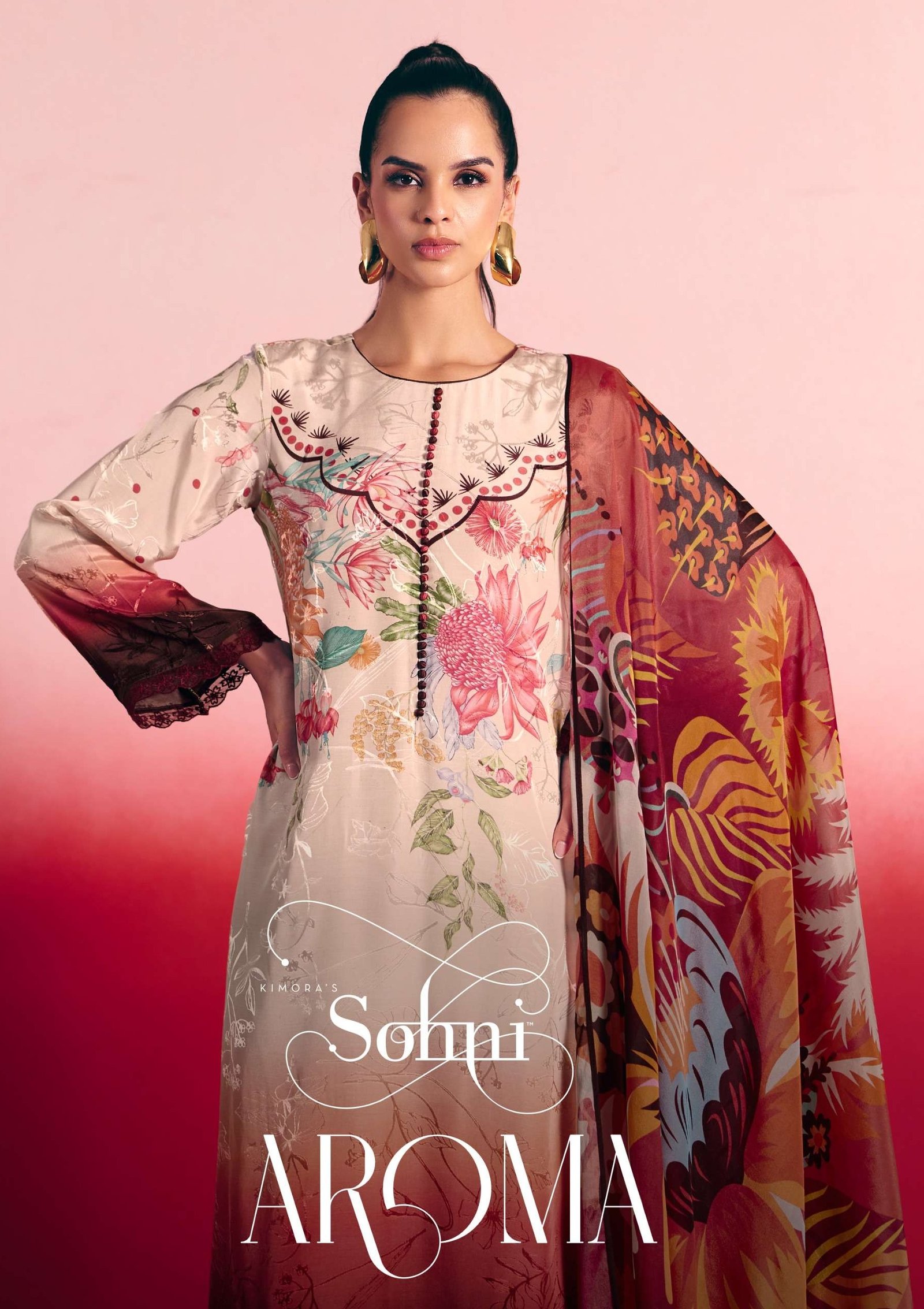 SOHNI AROMA BY KIMORA 551 TO 554 SERIES BAMBERG JACQUARD DRESSES