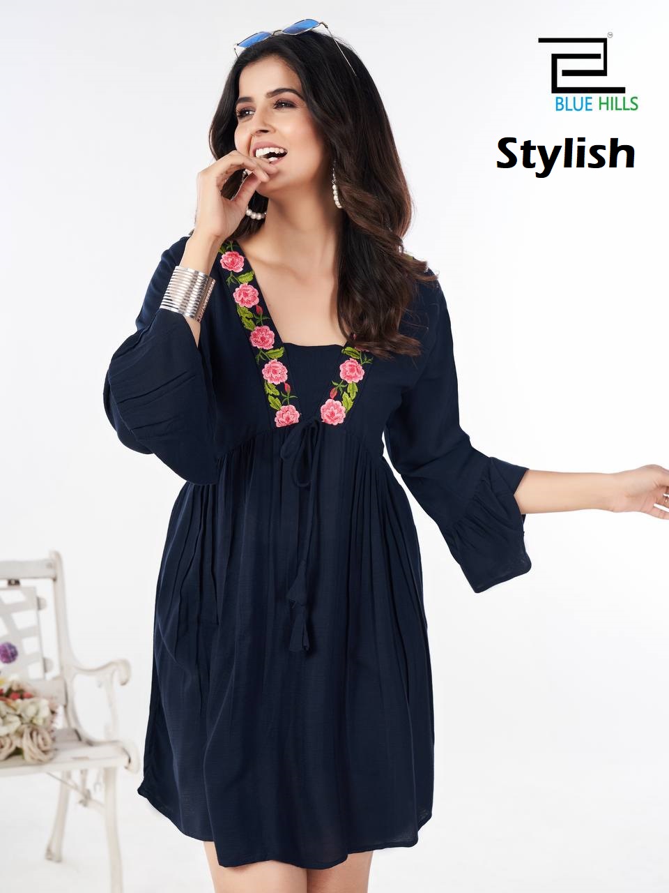 STYLISH BY BLUE HILLS 1501 TO 1504 SERIES FANCY DESIGNER RAYON TOPS