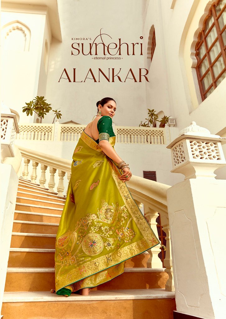 SUNEHRI ALANKAR BY KIMORA 1521 TO 1531 SERIES HEAVY DOLA SILK SAREES