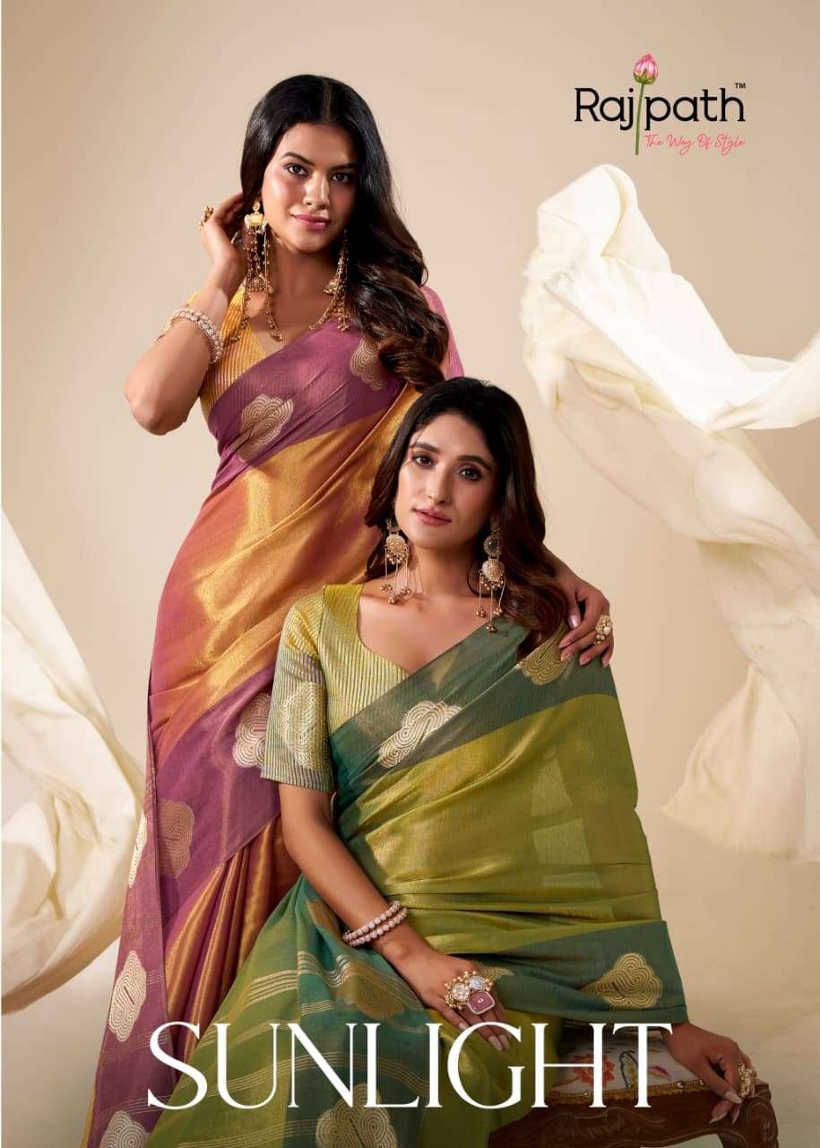 SUNLIGHT BY RAJPATH 658 TO 663 SERIES DESIGNER TISSUE SILK SAREES