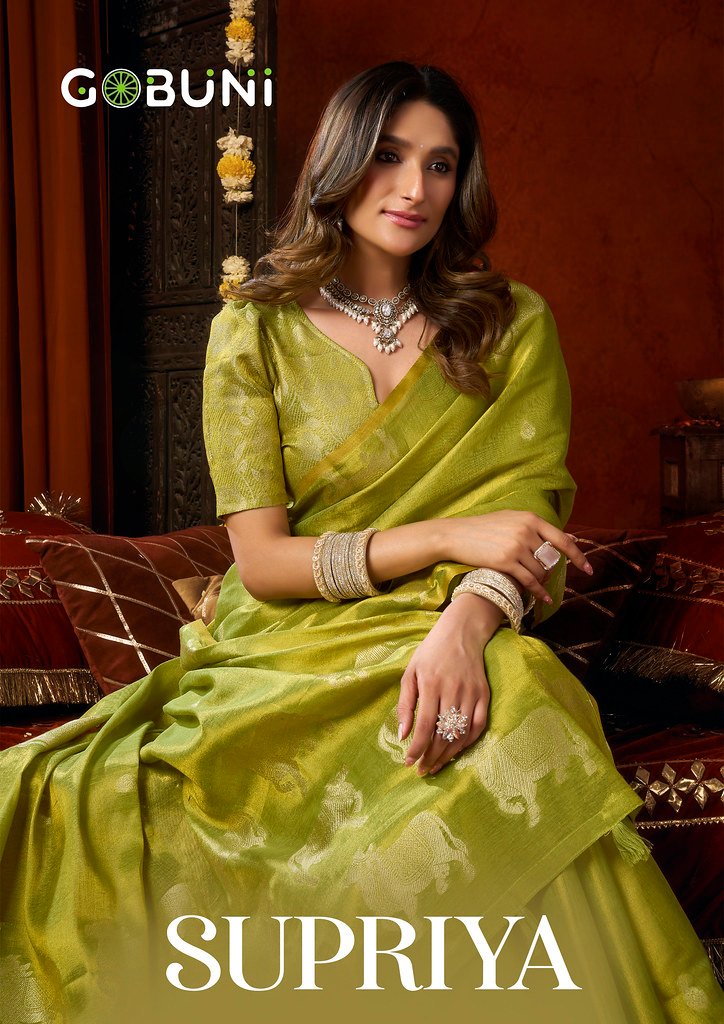 SUPRIYA BY GOBUNI 3601 TO 3606 SERIES FANCY DESIGNER TISSUE SAREES