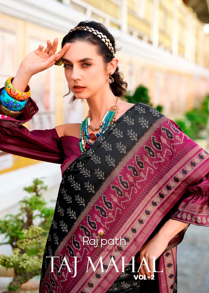 TAJ MAHAL VOL-2 BY RAJPATH 163 TO 170 SERIES SOFT IKKAT SILK SAREES