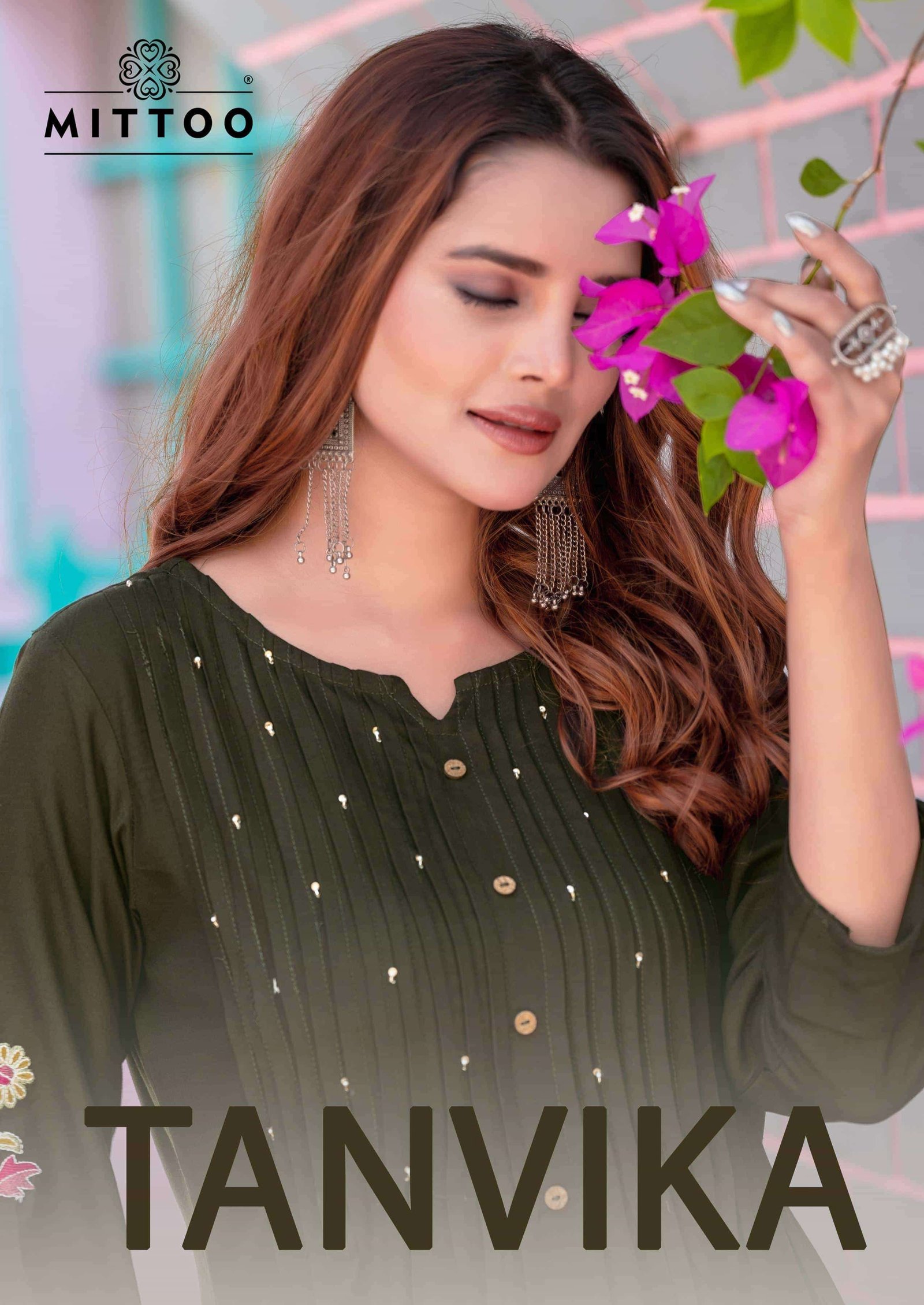 TANVIKA BY MITTOO 3001 TO 3005 SERIES FANCY RAYON KURTIS WITH PANT