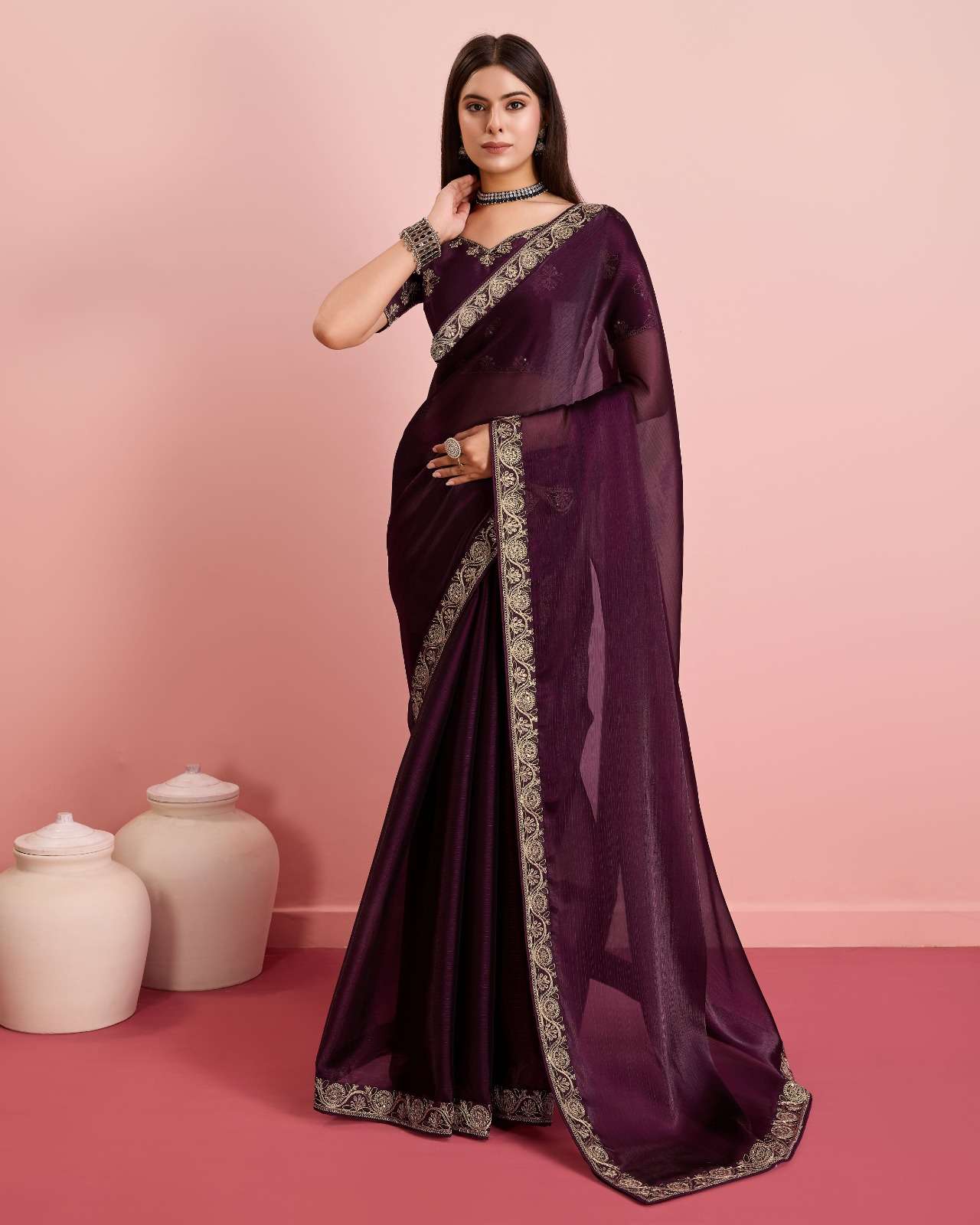 TANYA VOL-2 BY SUSWANI BOLLYWOOD FANCY DESIGNER BURBERRY FABRIC SAREES