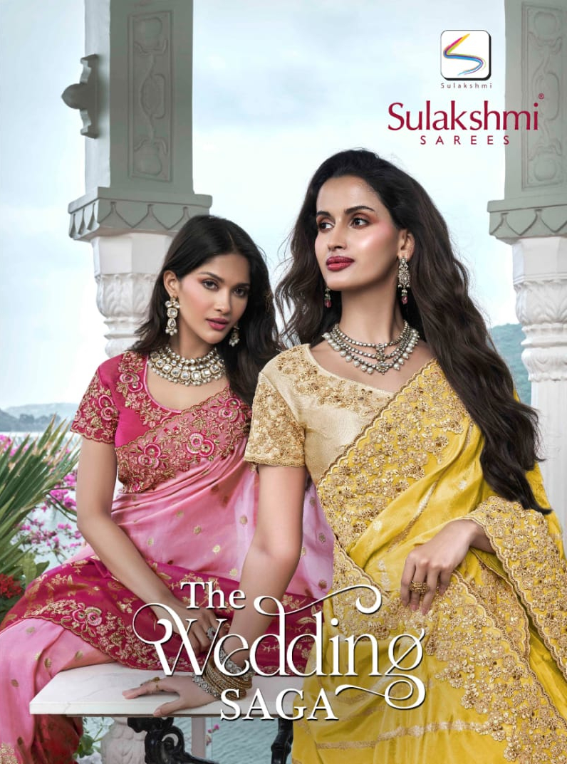 THE WEDDING SAGA BY SULAKSHMI 8401 TO 8412 SERIES TISSUE SILK SAREES