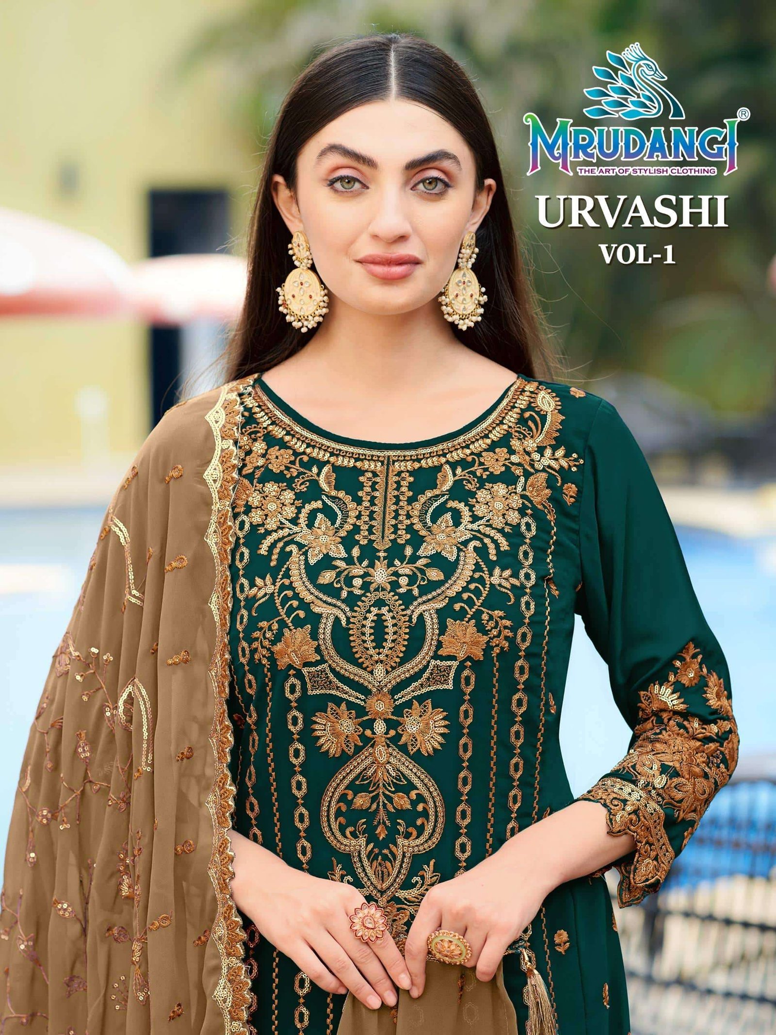 URVASHI VOL-1 BY MRUDANGI 806 TO 807 SERIES GEORGETTE STITCHED DRESSES