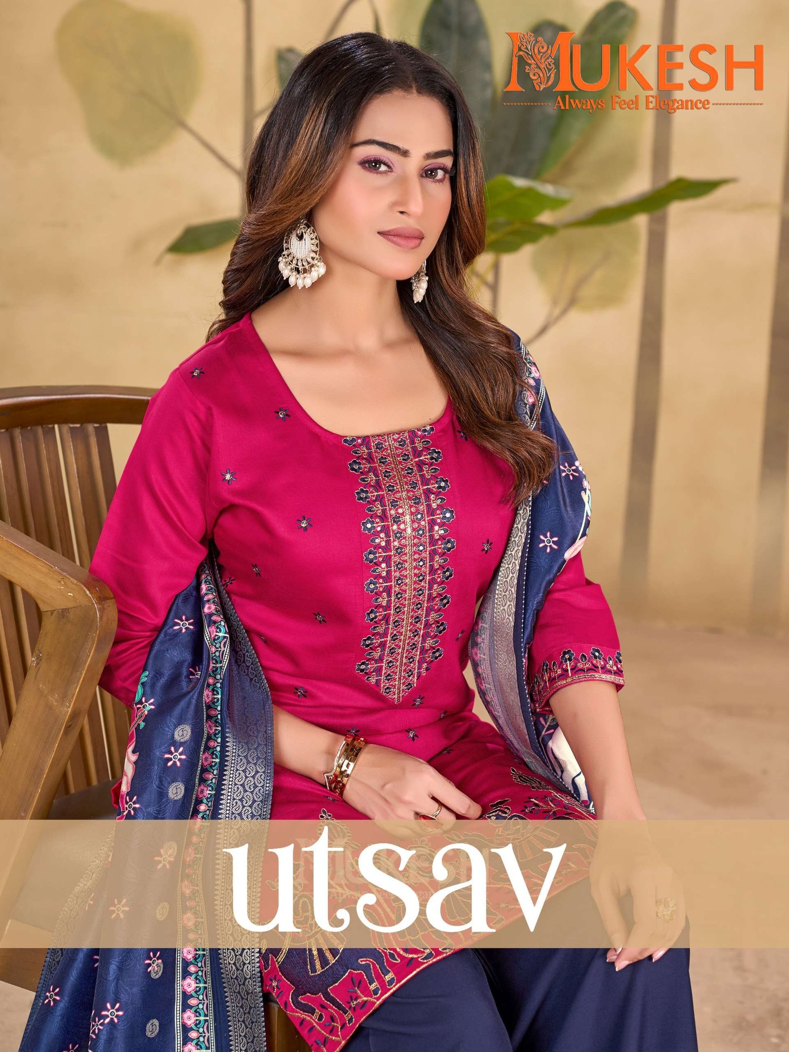 UTSAV BY MUKESH 1001 TO 1008 SERIES GADHWAL SILK STITCHED DRESSES