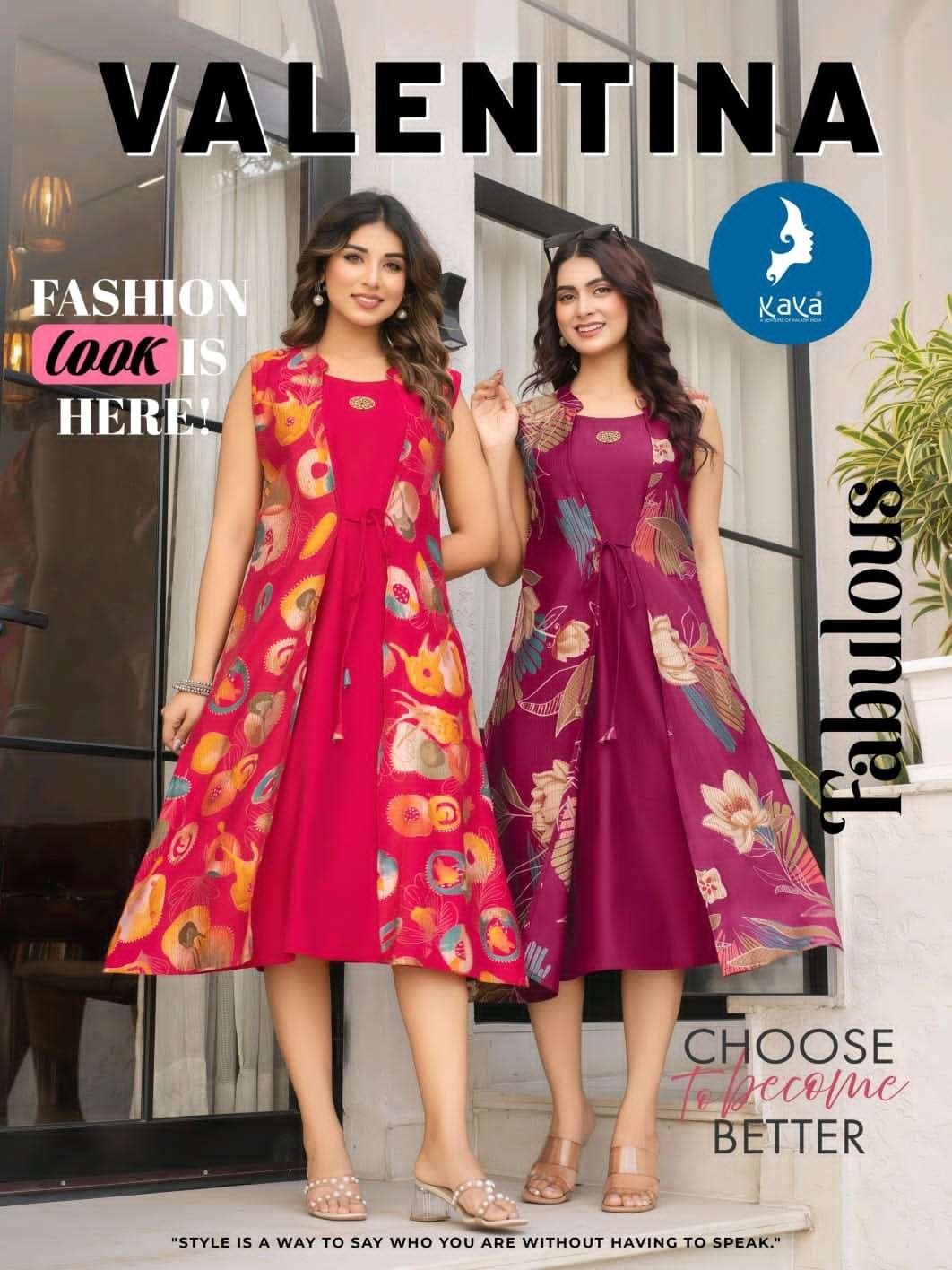 VALENTINA BY KAYA 01 TO 06 SERIES FANCY BERLIN PRINT WESTERN KURTIS