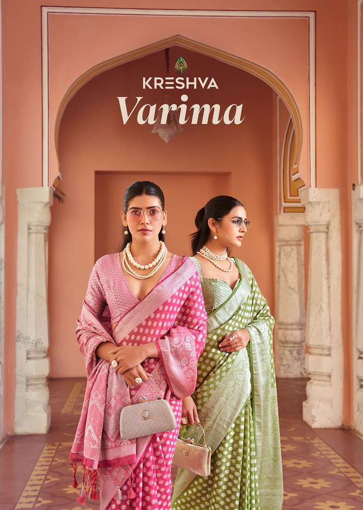 VARIMA BY KRESHVA K-2007 TO K-2012 SERIES FANCY TWO GEORGETTE SAREES