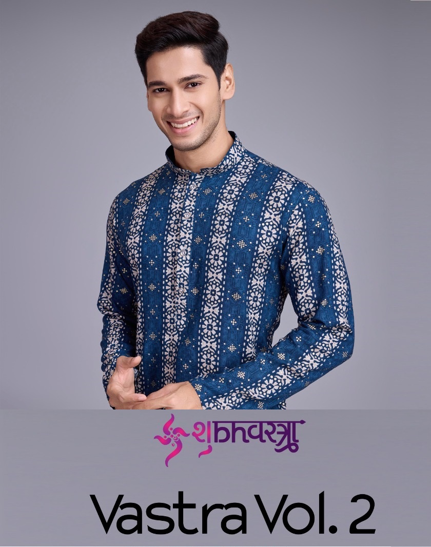 VASTRA VOL-2 BY SHUBHVASTRA 6011 TO 6015 SERIES RAYON MENS KURTAS