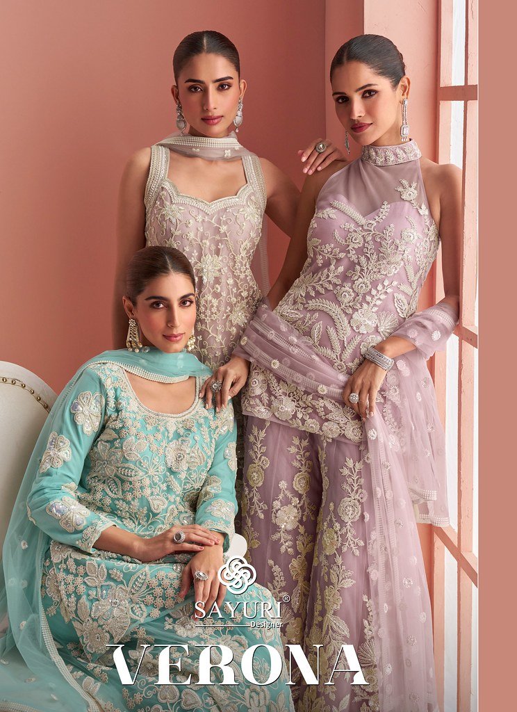 VERONA BY SAYURI 10088 TO 10090 SERIES DESIGNER PREMIUM NET DRESSES