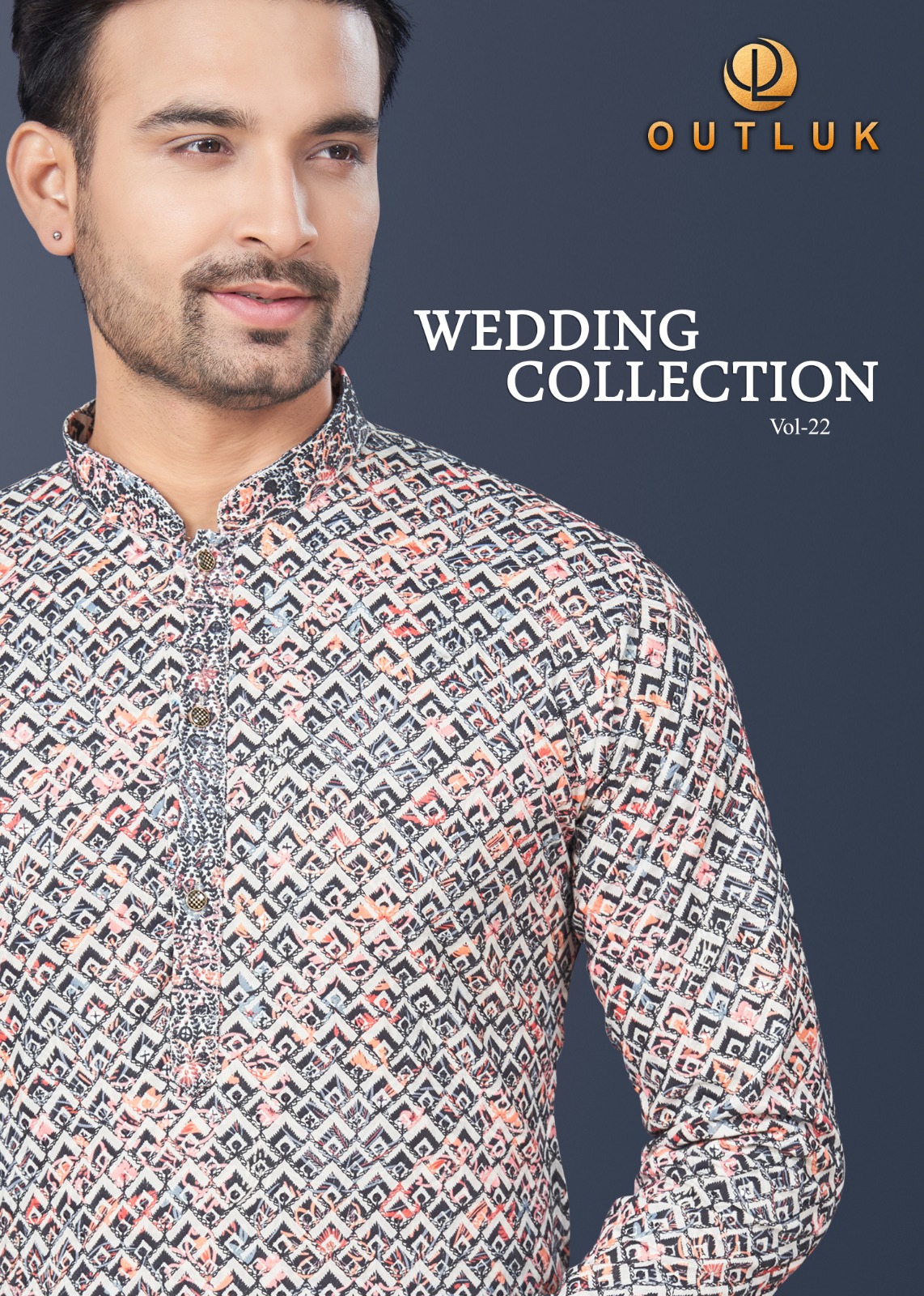 WEDDING COLLECTION VOL-22 BY OUTLUK 22001 TO 22004 SERIES SILK MENS KURTA AND PYJAMA