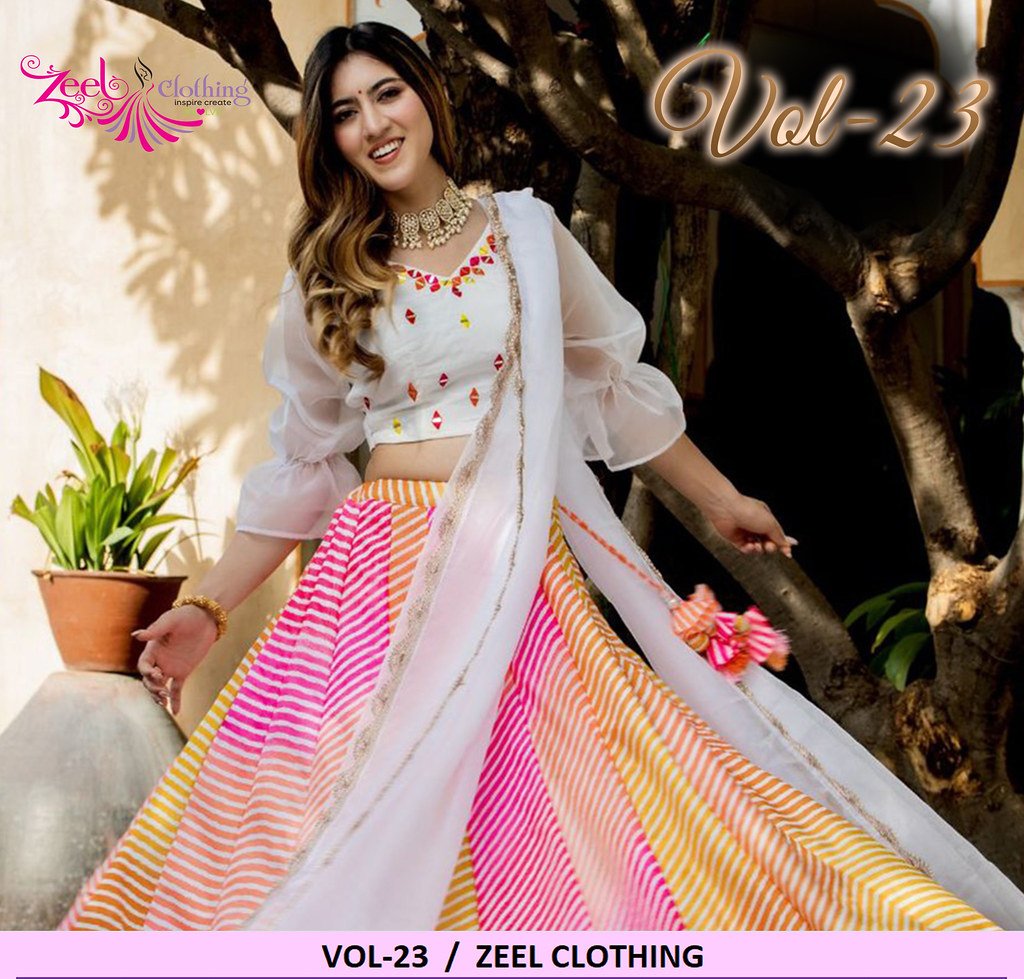 ZEEL VOL-23 BY ZEEL CLOTHING 15052 TO 15056 SERIES FANCY LEHENGAS