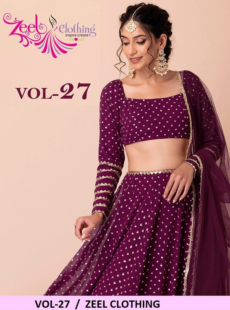 ZEEL VOL-27 BY ZEEL CLOTHING FANCY DESIGNER HEAVY GEORGETTE LEHENGAS