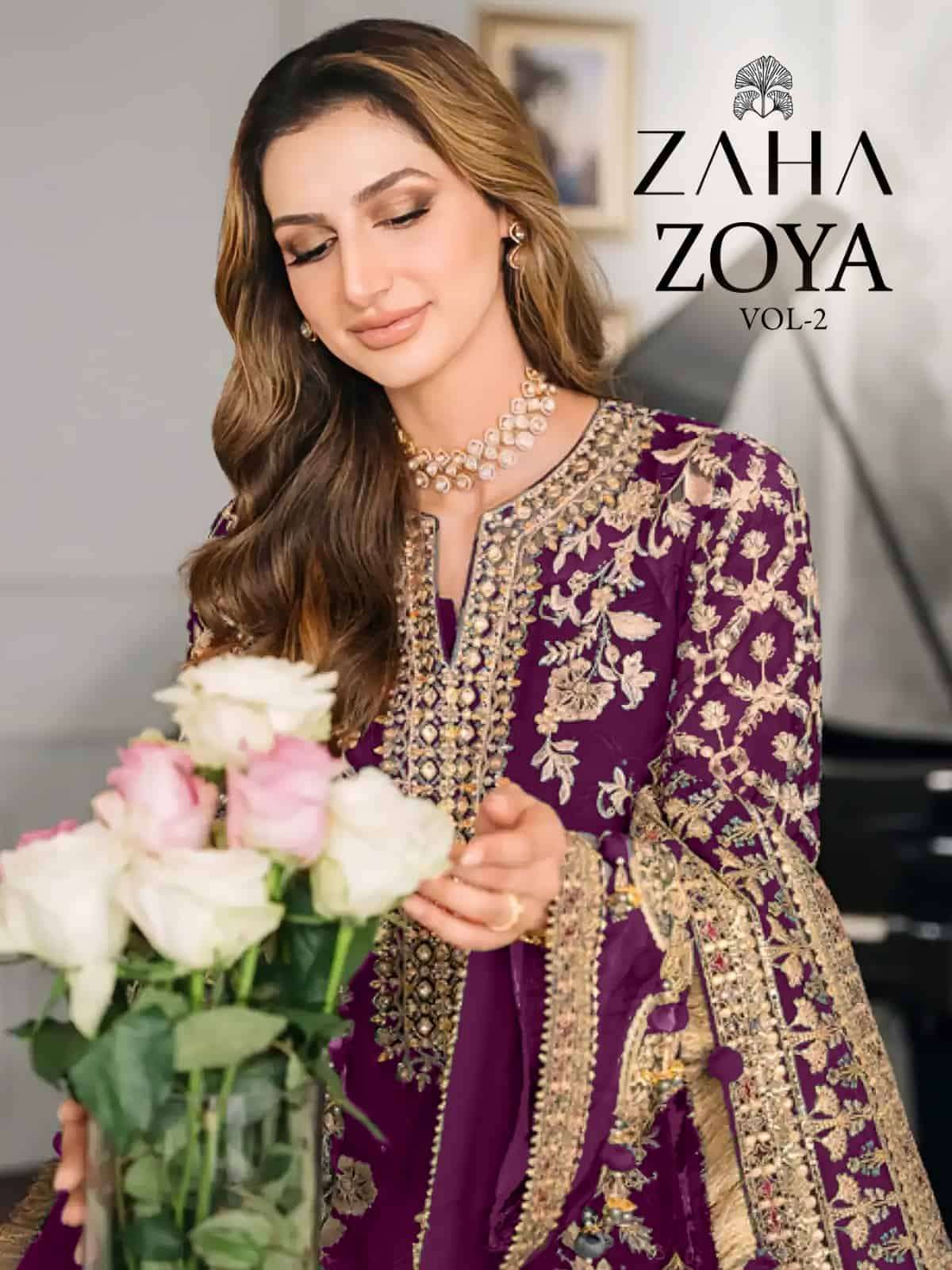 ZOYA VOL-2 BY ZAHA 10287-A TO 10287-D SERIES FAUX GEORGETTE DRESSES