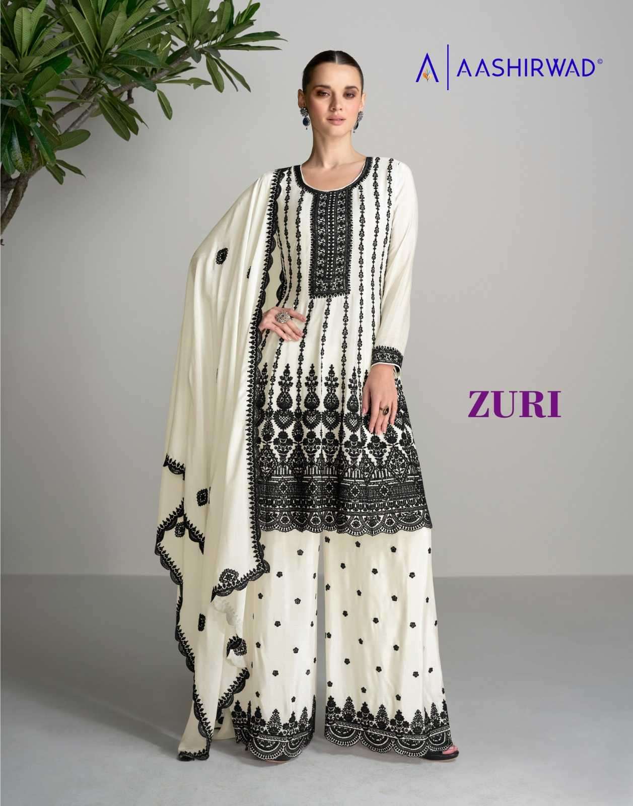 ZURI BY AASHIRWAD CREATION 9996 AND 9997 CHINON SILK SHARARA DRESSES